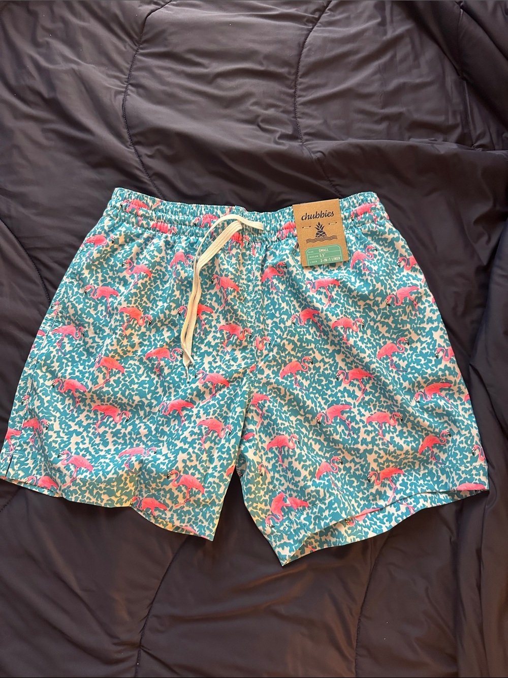 Chubbies Flamingo Stretch Lined Classic Swim Trunk